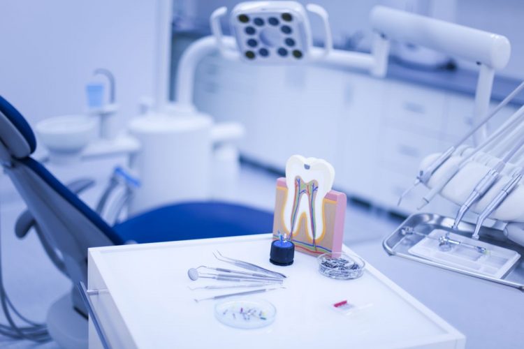 Dental instruments and tools in a dentists office Dental instruments and tools in a dentists office